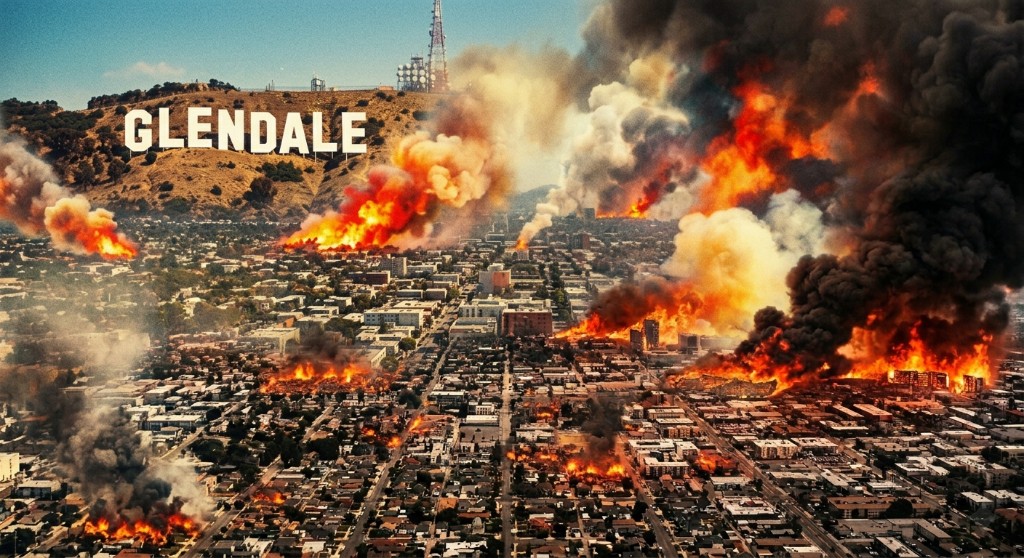 Glendale burning